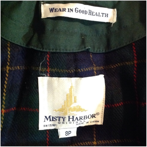 Women's Size 8P Vtg Misty Harbor Trench Coat - Picture 6 of 6